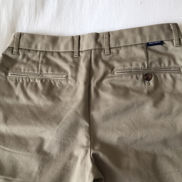 McCarthy beige khaki shorts flat front size 30 - Picture 7 of 11